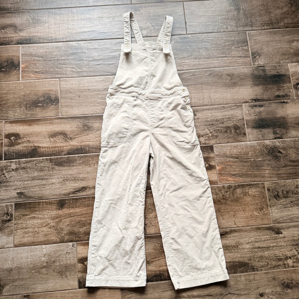 Patagonia Women's Stand Up Corduroy Cropped Bib Overalls, Pumice,8